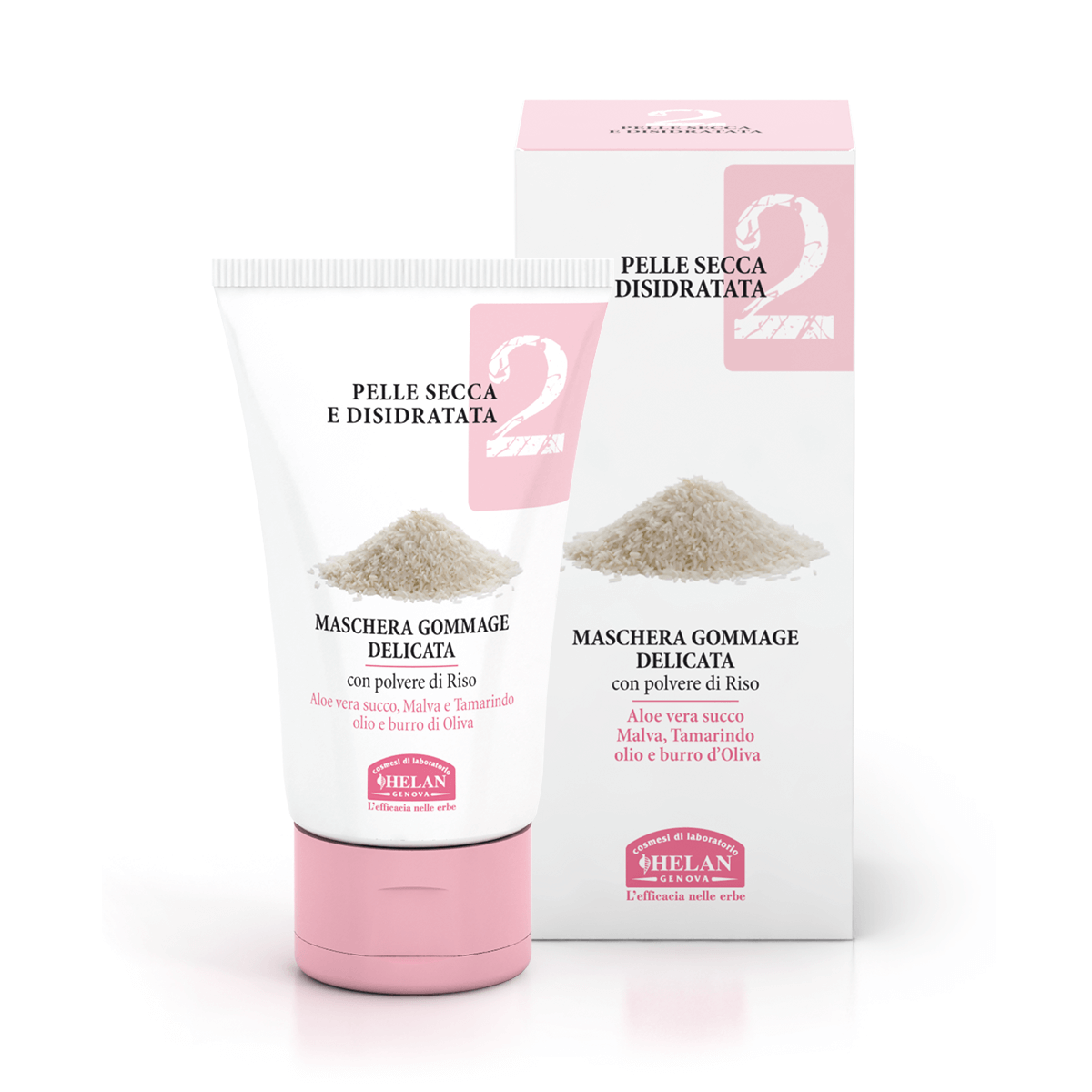 HELAN - LINEA VISO BASE 2 - Pelle Secca e Disidratata - Maschera Gommage Delicata